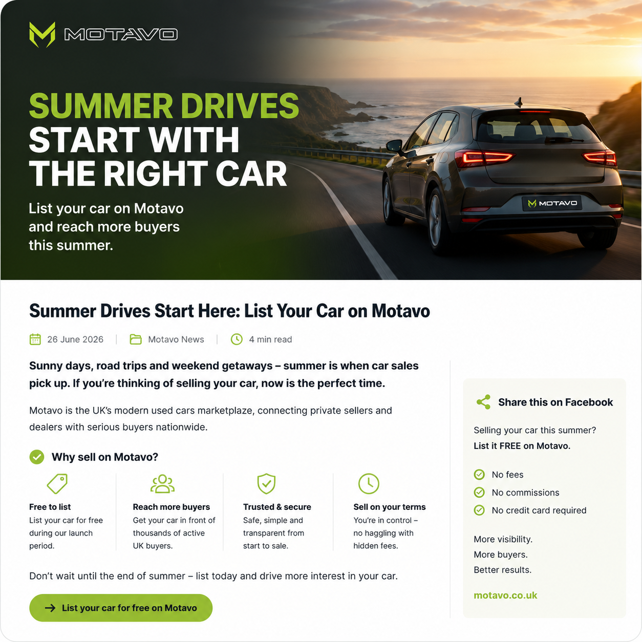Why Pay to Advertise Your Car When You Can List It for Free?