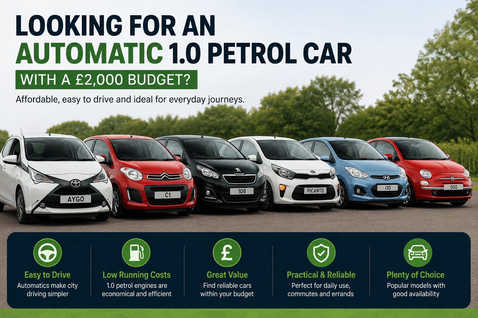 Looking for an Automatic 1.0 Petrol Car with a £2,000 Budget?